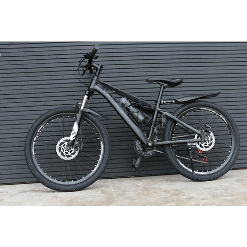 Велосипед RICHIESTO 24 алюминиевый 21 скорость дисковые тормоза рост 140 - 165см серо-черный 2115000₽