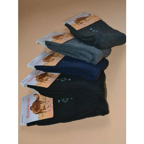 фото Носки байвэй, 12 пар, размер 41-47, черный, синий, серый