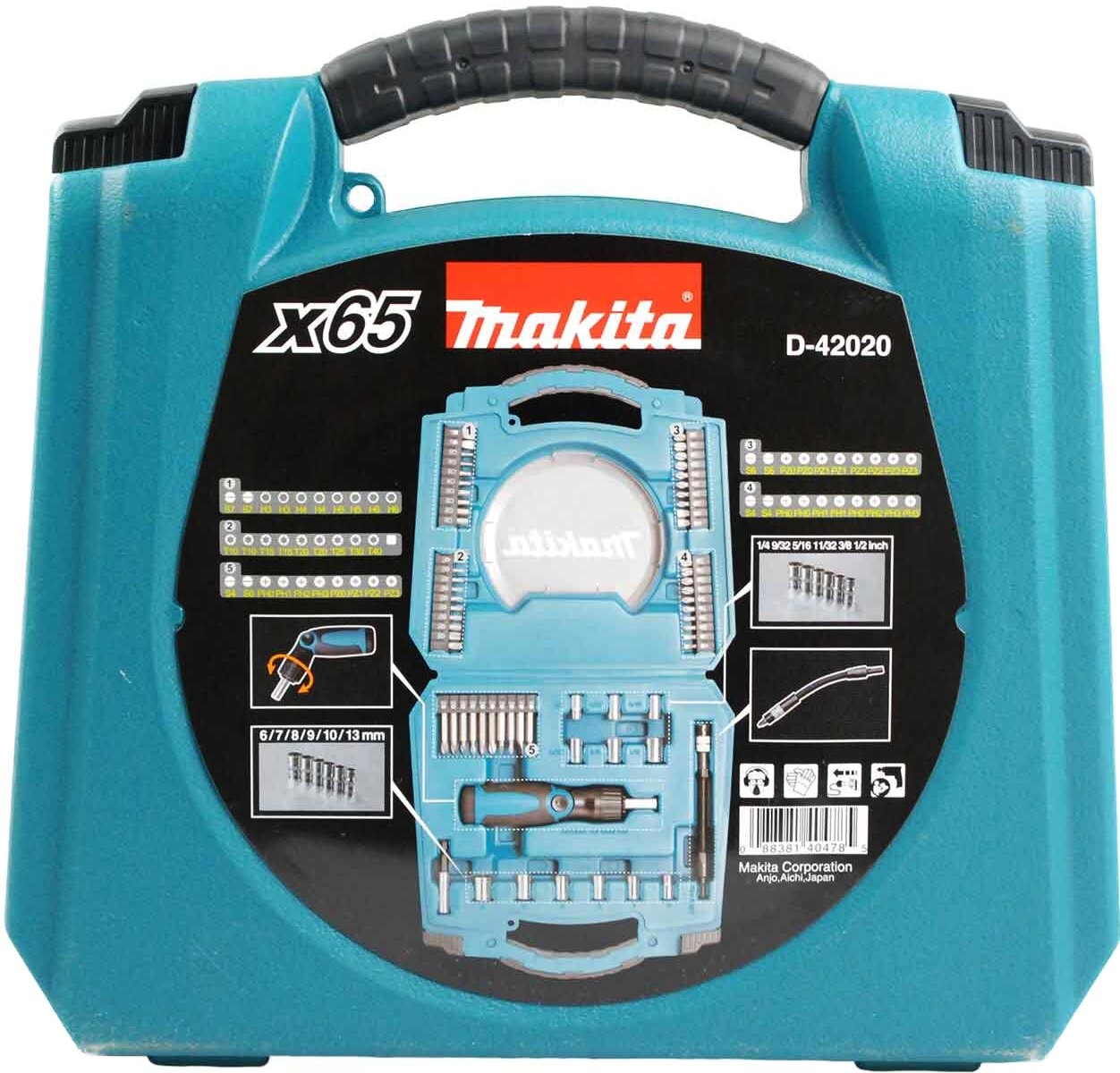 Набор насадок Circle series 65 шт. Makita D-42020