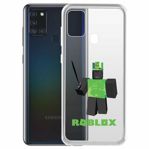 Чехол-накладка Krutoff Clear Case Roblox-1x1x1x1x1 для Samsung Galaxy A21s (A217) чехол накладка krutoff clear case roblox 1x1x1x1x1 для samsung galaxy s22