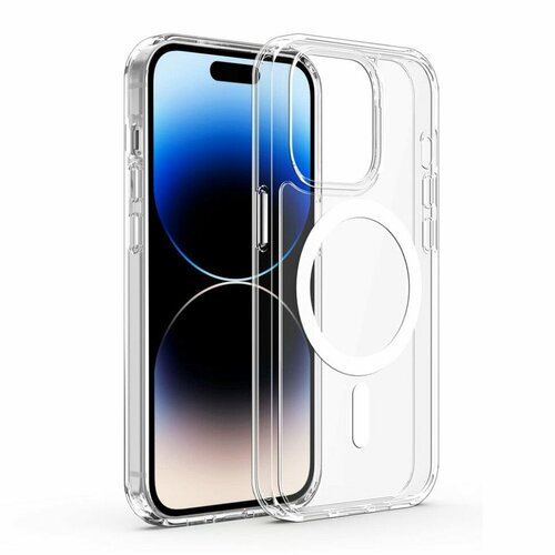 Прозрачный Чехол для iPhone 14 Pro Max Clear Case With MagSafe прозрачный пластиковый прозрачный чехол magsafe iphone 14 pro max тонкий и не создает толщину телефона