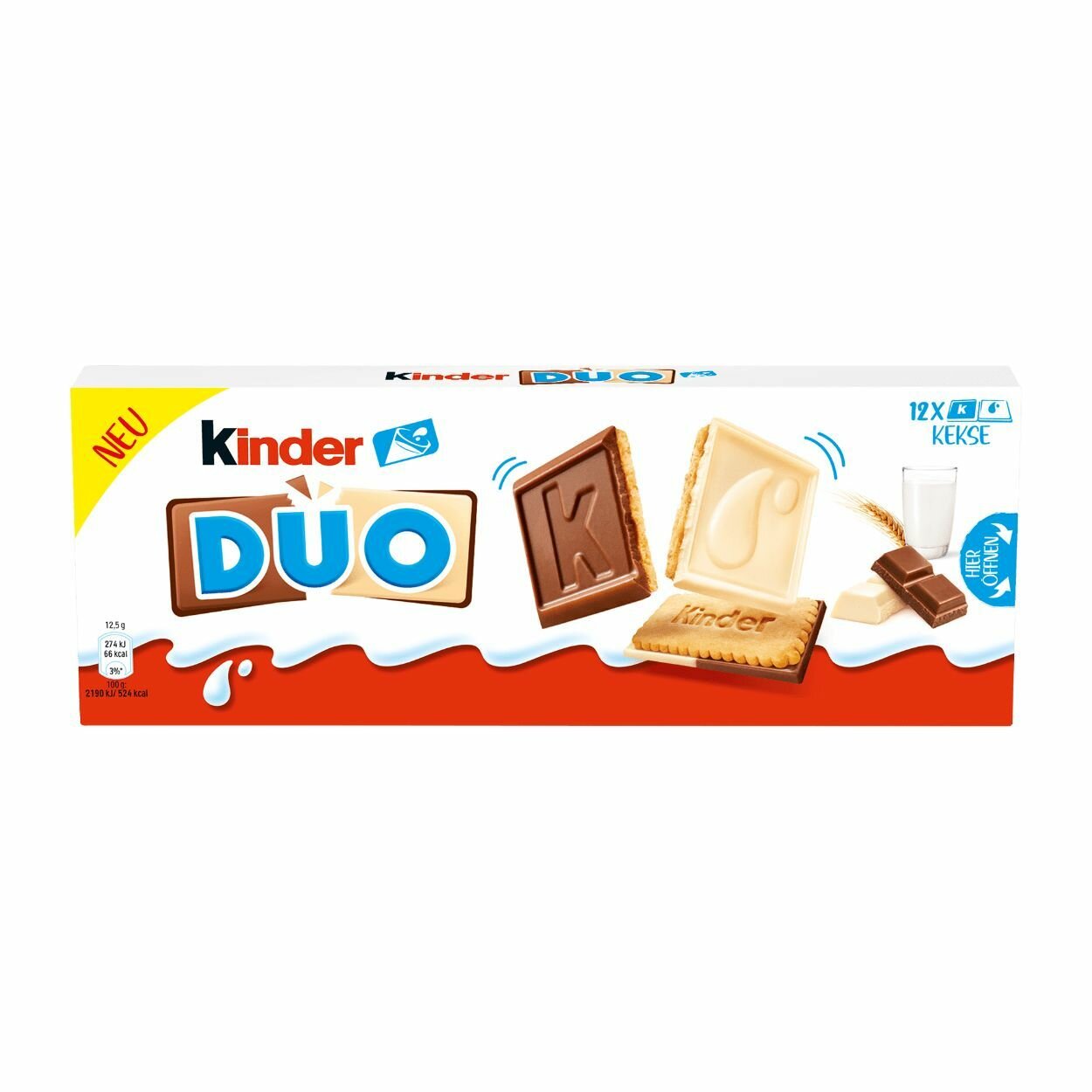 Печенье Kinder Duo с белым и молочным шоколадом 150 гр (Италия)