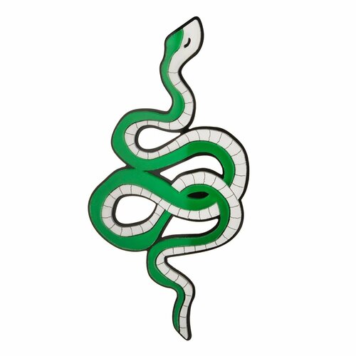 Брошь MONOLAMA Змея, акрил, зеленый