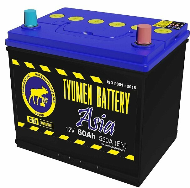 Аккумулятор автомобильный TYUMEN BATTERY Asia 6СТ-60 обр. 232x173x225