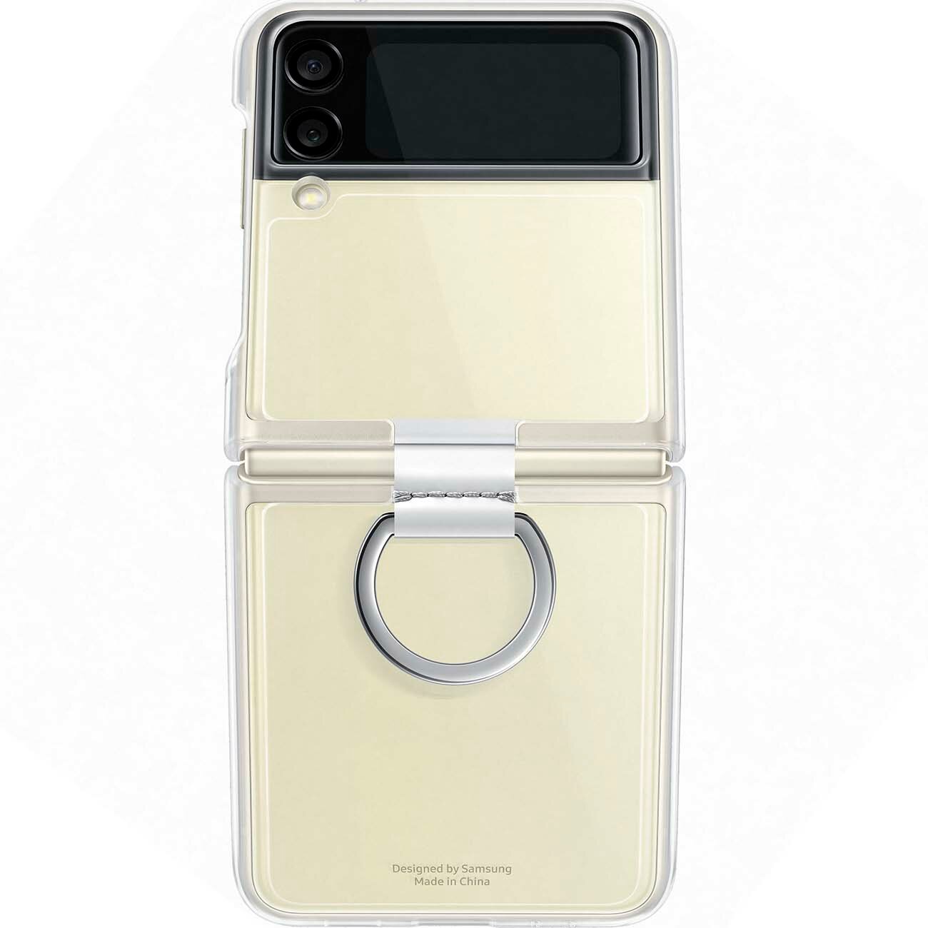 Чехол клип-кейс Samsung для Samsung Galaxy Z Flip3 Clear Cover with Ring прозрачный EF-QF711CTEGRU — фото 6