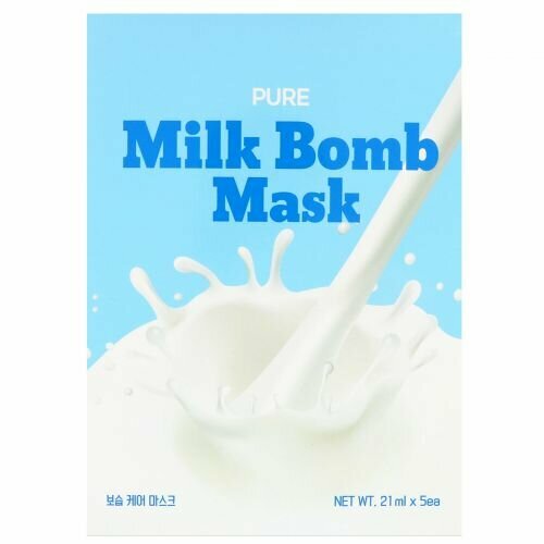 G9SKIN Маска д/лица тканевая G9SKIN MILK BOMB MASK-Pure 25мл g9skin тканевая маска milk bomb chocolate 21 мл
