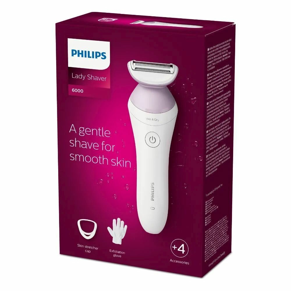 Электробритва для женщин Philips Lady Shaver Series 6000, BR_146/00, белый, Нидерланды - фотография № 5