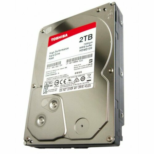 Жесткий диск Toshiba HDD 2ТB SATA III, 3.5HDWD120YZSTA жесткий диск toshiba l200 slim hdwl110uzsva 1тб hdd sata iii 2 5