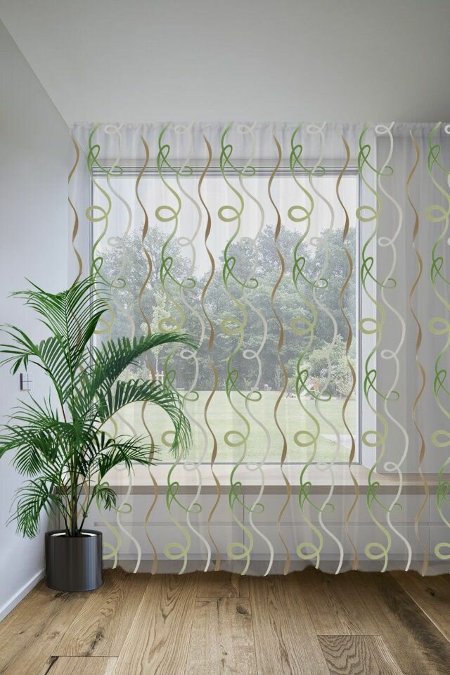 фото Тюль Деворе Tex-Valley, ширина 300, высота 260 см, 1 шт. Синий