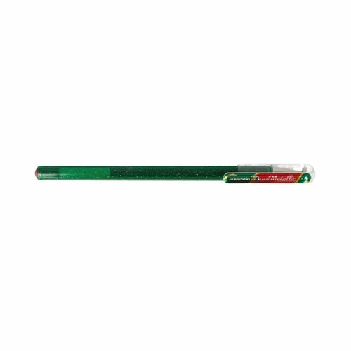 Pentel Ручка гелевая Hybrid Dual Metallic, d 1 мм K110-DBDX зеленый, красный цвет чернил ручка гелевая pentel hybrid dual metallic 1 мм розовый металлик зеленый золото