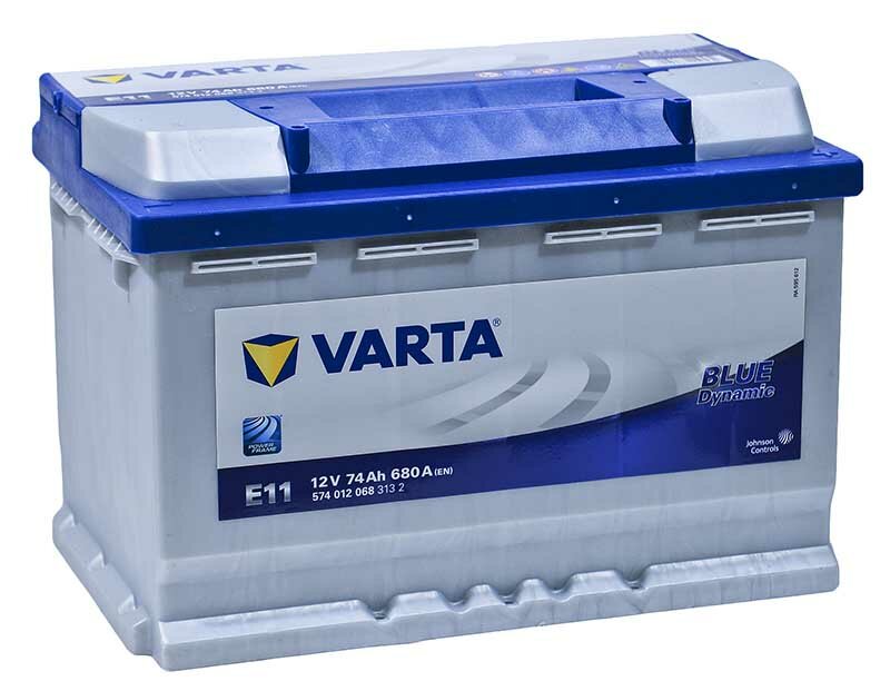 Аккумулятор автомобильный Varta Blue Dynamic E11 74 А/ч 680 A обр. пол. Евро авто (278x175x190) 574012