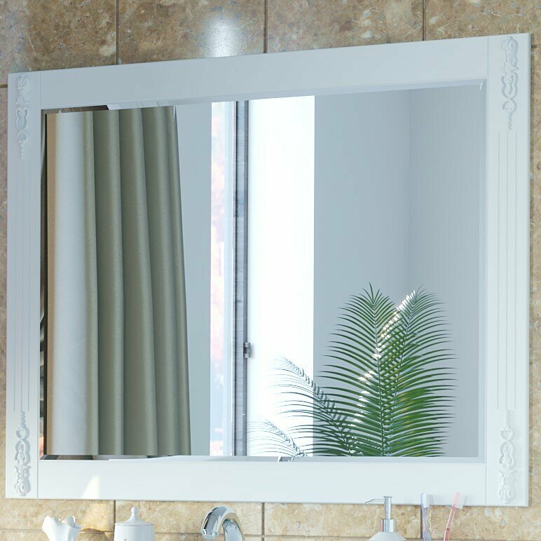 Зеркало для ванной EvaGold Bellucci 100 белое - фотография № 7