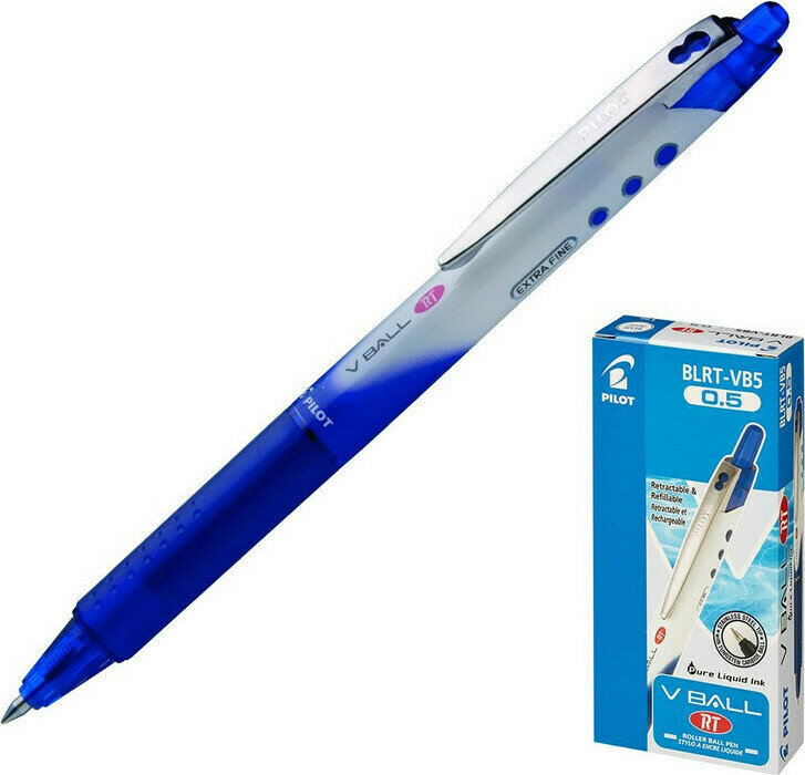 Ручка Роллер PILOT BLRT-VB5 резиновый манжет жидкие чернила 0.25мм синий