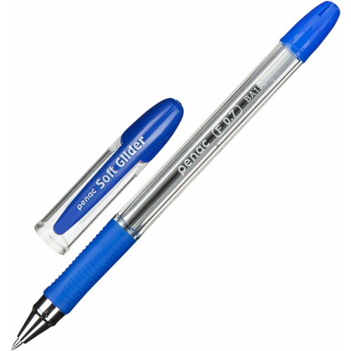 Ручка шариковая неавтомат. PENAC SOFT GLIDER син, масл, манж BA1904-03F