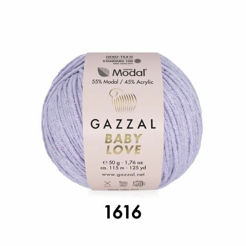 Пряжа Baby Love Gazzal (1616), 50 г, 115 м, 55% модал, 45% акрил (2 шт.)