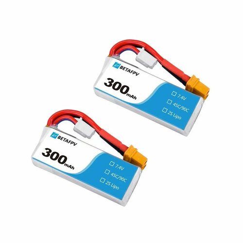 Аккумуляторы BETAFPV 300мАч 2S 45C LiPo XT30 2 шт. gaoneng gnb 2s 3s 11 1v 4s 14 8v 450mah 80c lipo battery xt30 plug for rc cinebee cine whoop betafpv quadcopter toothpick drone