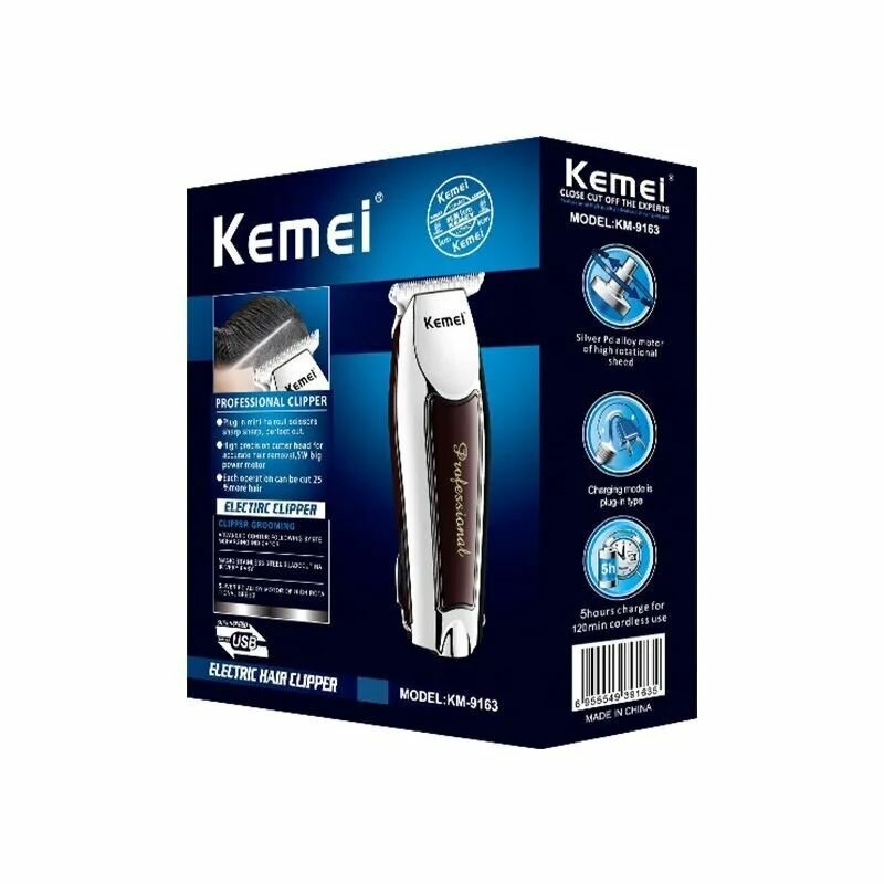 Kemei KM-9163 мощный профессиональный триммер для стрижки волос