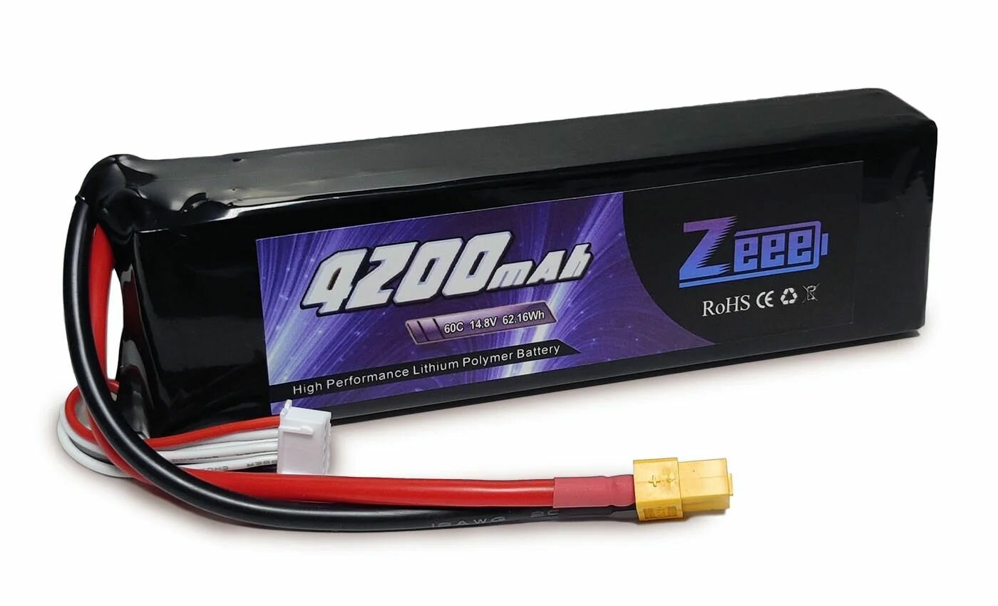 Аккумулятор Zeee 4200мАч 4S 60C LiPo XT60