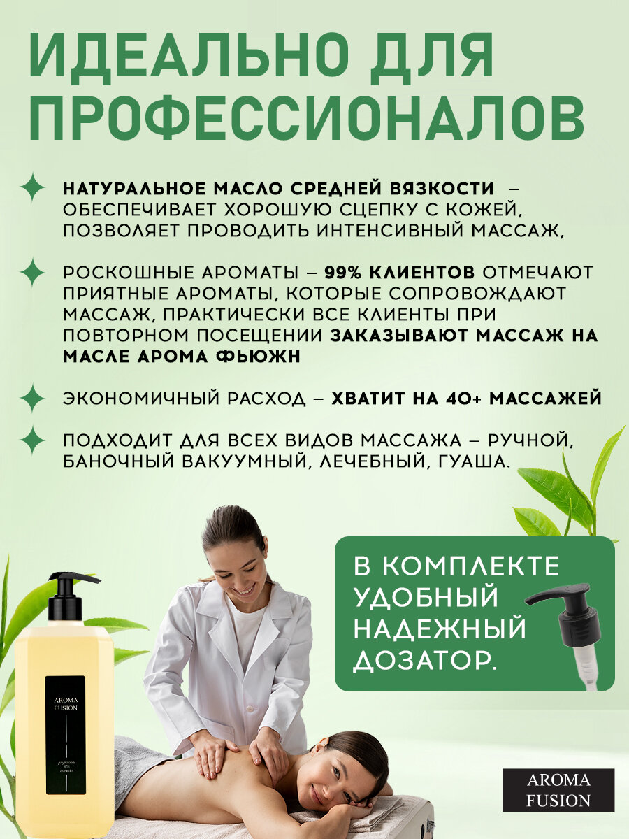 Изображение Массажное масло Зеленый Чай 1 л, Арома Фьюжн AROMA FUSION