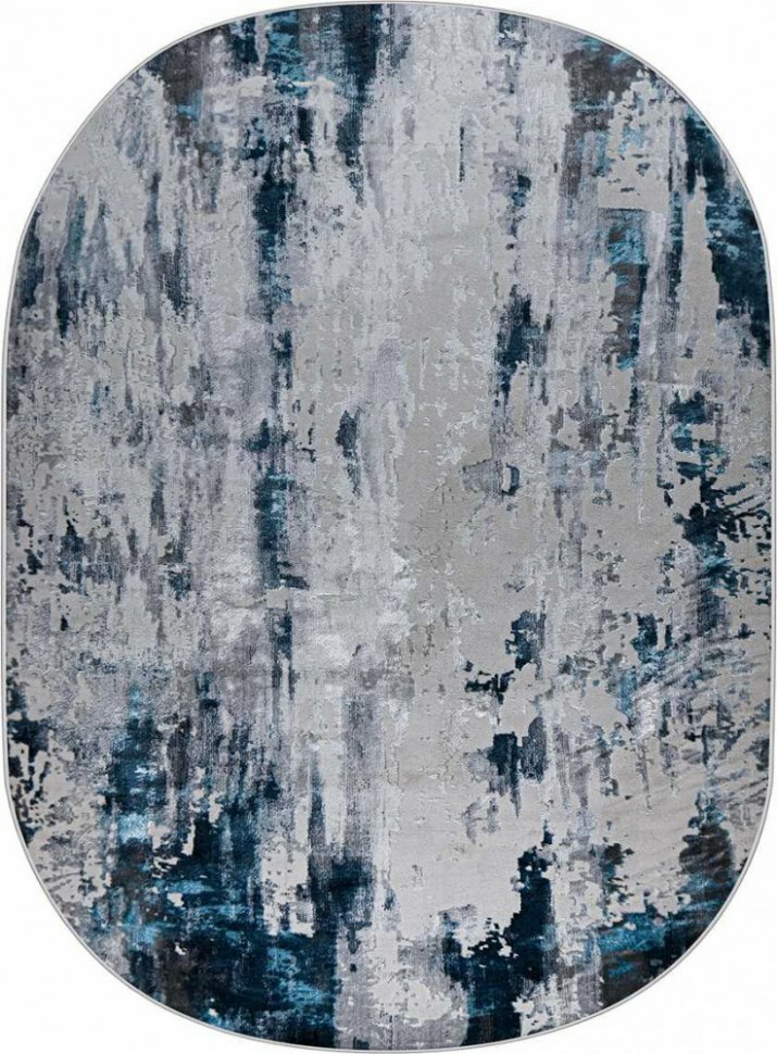 37107A OVAL BLUE FLS / L.GREY Kleopatra (2 х 2.9 м)