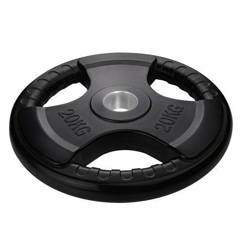 фото Диск обрезиненный с 3-мя хватами voitto 20 кг, черный (d51) new