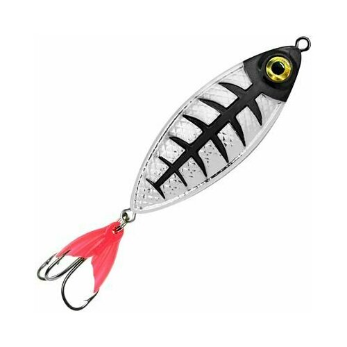 фото Блесна для рыбалки aqua крок 19,0g цвет 01 (серебро, черный металлик), 1 штука