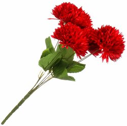 Цветок искусственный декоративный Георгин, 46 см, красный, Y4-7151