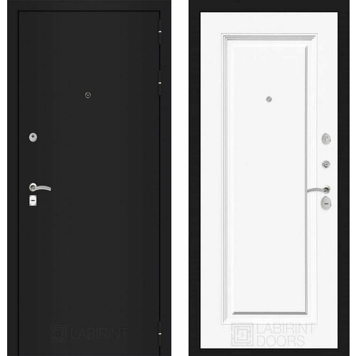 Входная дверь Labirint Classic Шагрень черная 27 960x2050, открывание правое
