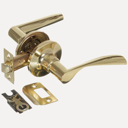 Изображение товара Ручка-кноб для двери Avers 8023-05-G, золото, алюминий и сталь, без замка, комплект 2 штуки