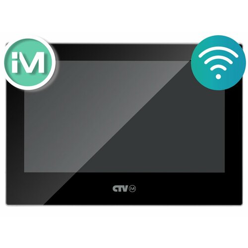 ctv im cloud 7 монитор видеодомофона с wi fi ctv im730w cloud 7 w белый CTV-iM Cloud 7 Монитор видеодомофона (iM740W) (CTV-iM740W Cloud 7 B, Черный)