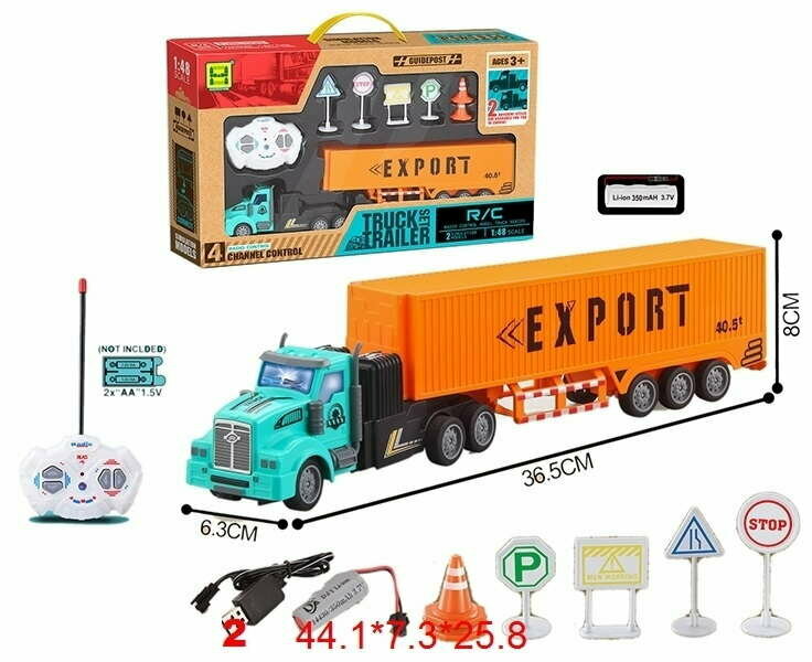 Китай Грузовой автомобиль Export 1:48 на р/у (свет) SH091-345B с 3 лет