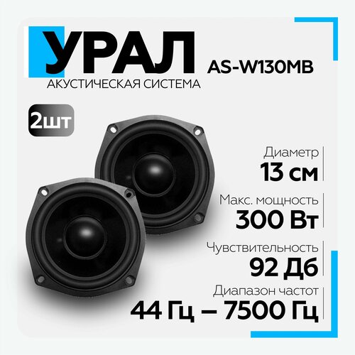 Акустическая система урал URAL WARHEAD AS-W130MB мидбас 135 см 525 дюйм 8590₽