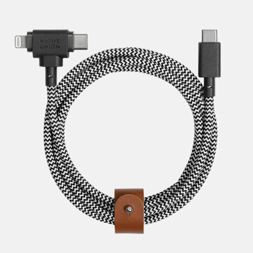 Кабель Native Union Belt USB-C USB-C/Lightning Medium белый, Размер ONE SIZE