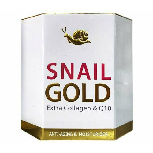 Крем для лица антивозрастной с муцином Улитки и Коллагеном Royal Thai Herb Snail Gold Extra Collagen & Q10, 50 мл. крем для подростков от прыщей и акне royal thai herb