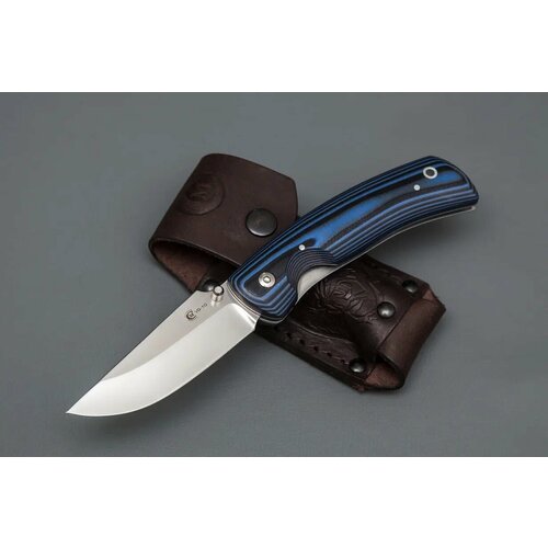 фото Складной нож из стали vg-10«аляска», рукоять пластик g-10 (цвет синий) кузница сёмина юрия михайловича