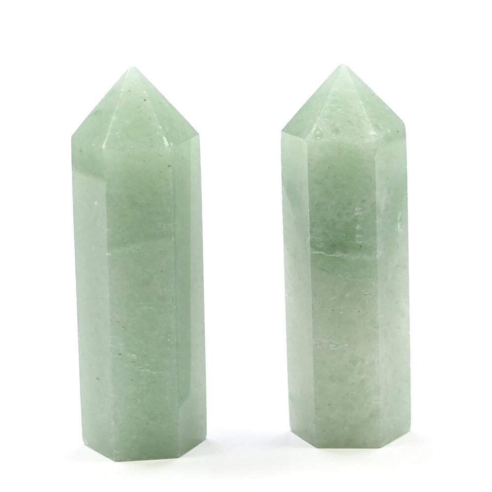 Кристаллы кварца зеленого 15*16*60мм РадугаКамня