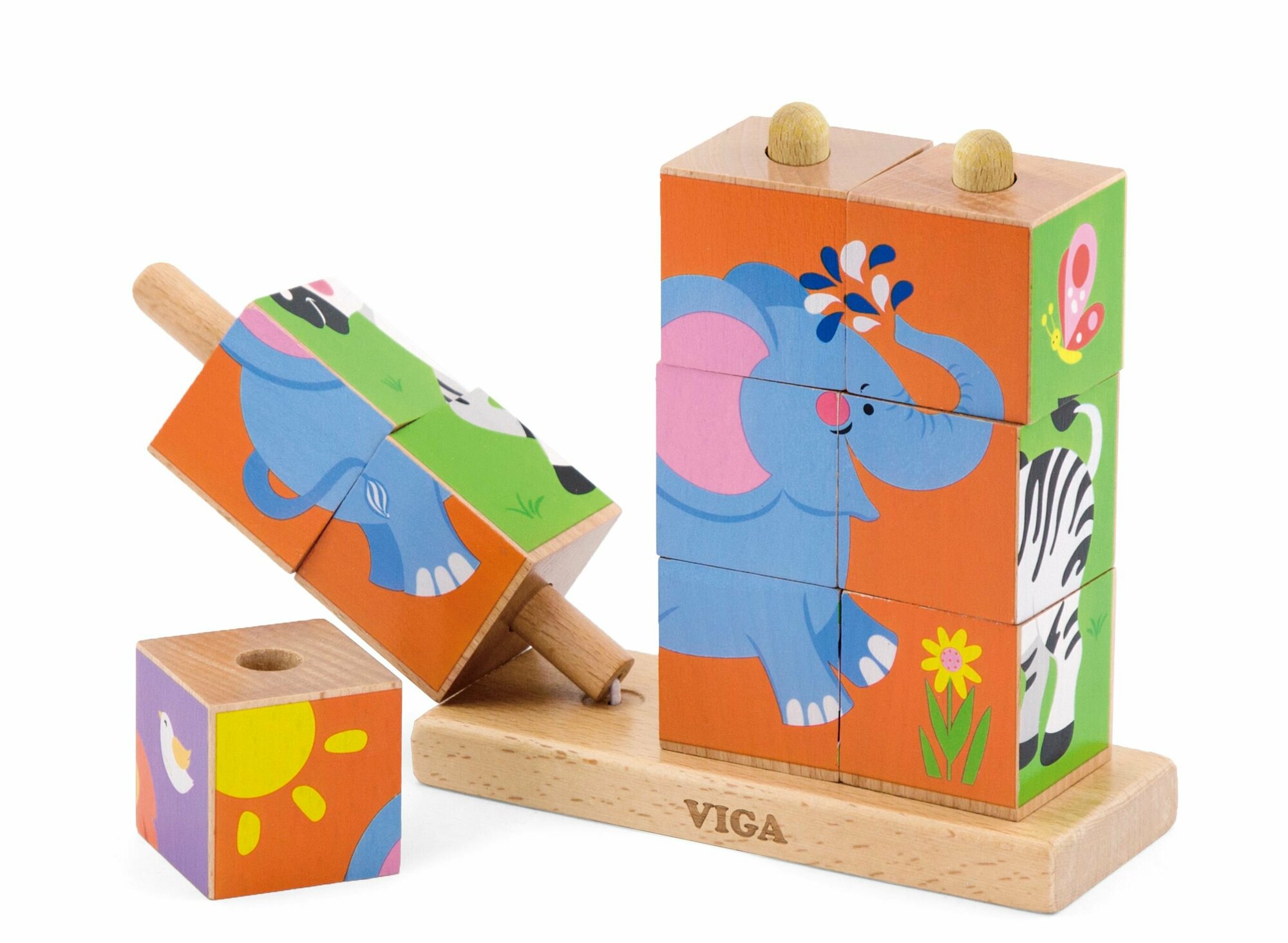 Пазл-кубики Viga Toys Сафари (50834) - фото №6