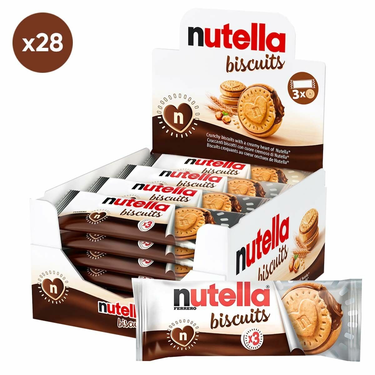 Бисквитное печенье Ferrero Nutella Biscuits (Польша), 41,4 г (28 шт)