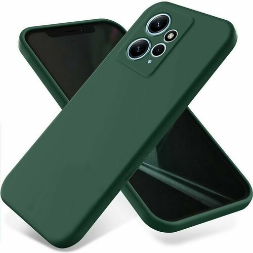 силиконовая накладка без логотипа silky soft touch для xiaomi redmi 9c хаки Силиконовая накладка без логотипа Silky soft-touch для Xiaomi Redmi Note 12 4G хаки