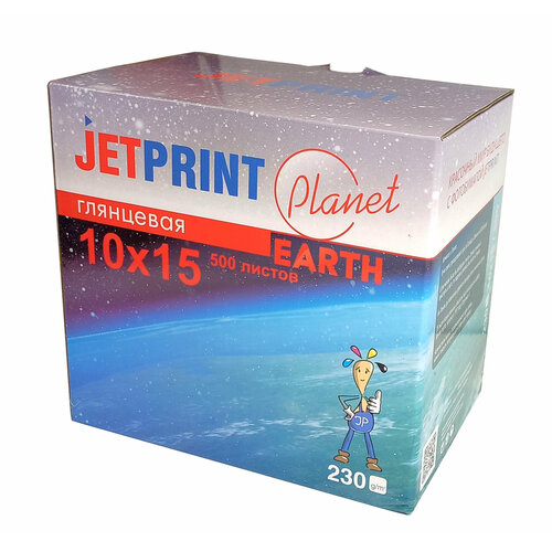 Фотобумага глянцевая Jetprint 10x15, 230 г/м2, 500 листов