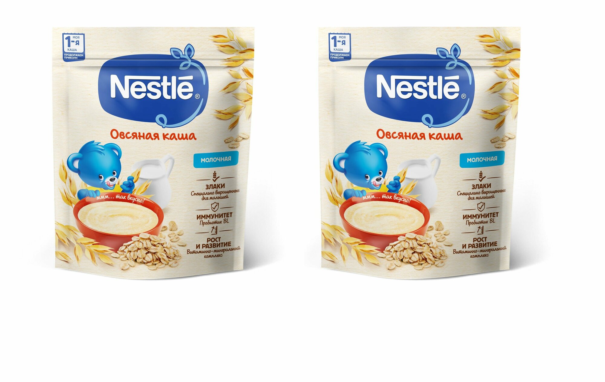 Каша молочная Nestle овсяная с 5 месяцев 200 г 2 шт