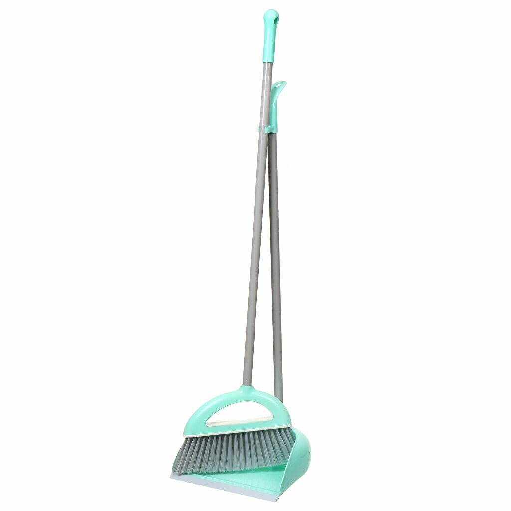 фото Набор для уборки пола совок, щетка с ручкой, тиффани, Марья Искусница, Ленивка, HD5812-332-427