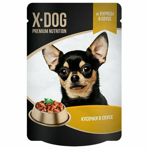 X-DOG влажный для собак, 85г, курица в соусе, 5 шт.