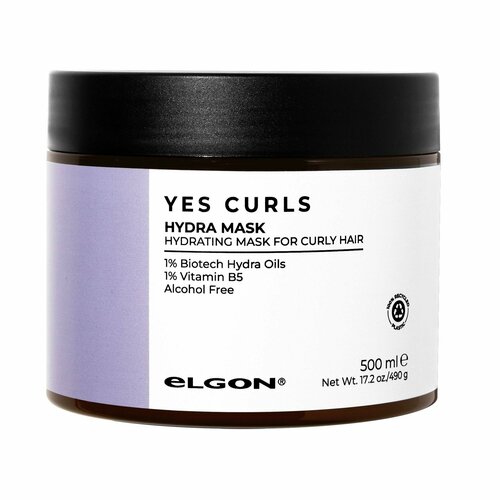 Купить Увлажняющая маска для кудрявых волос Hydra Mask Yes Curls Elgon, 500 мл
