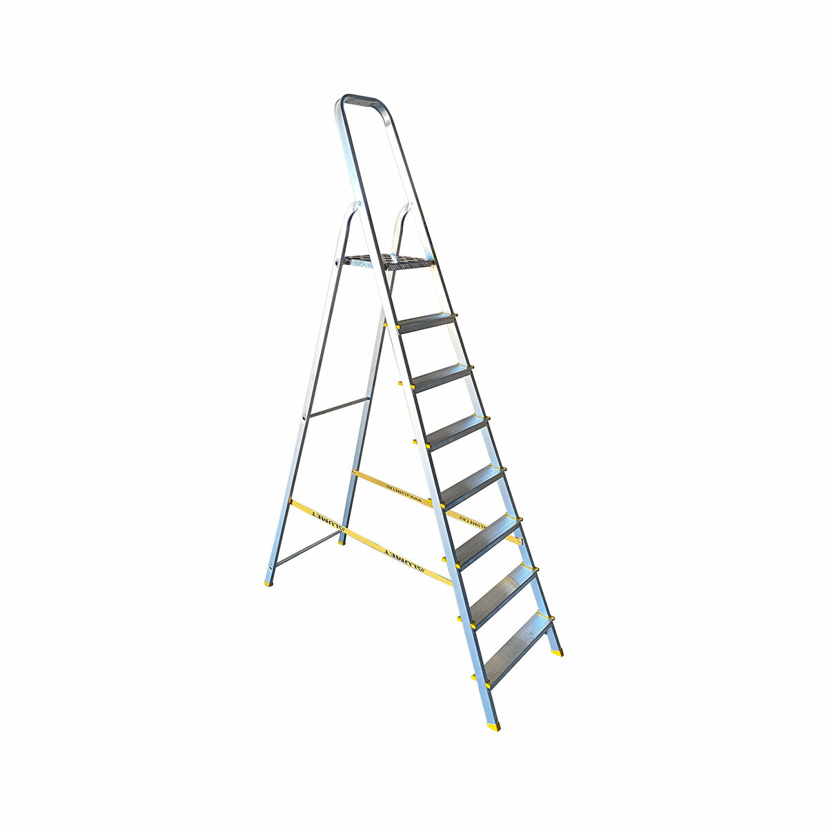 фото Стремянка Alumet АРА 7008, анодированное покрытие, алюминиевая, 8 ступеней, 2,46 м