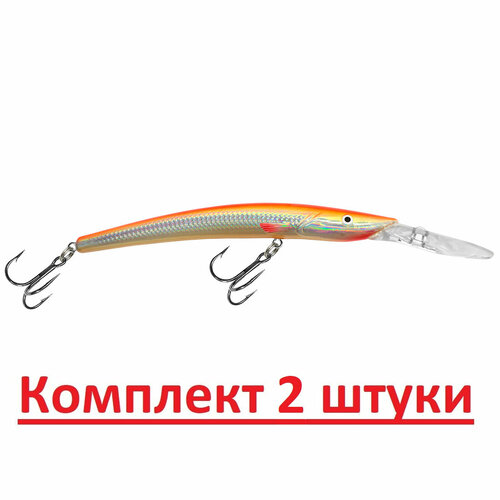 Воблер AQUA TWIST DR 100mm, цвет 029 (оранжевая спинка), 2 штуки