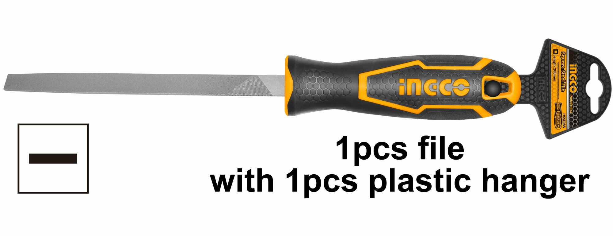 фото Напильник слесарный плоский 200мм INGCO INDUSTRIAL HSFF088P