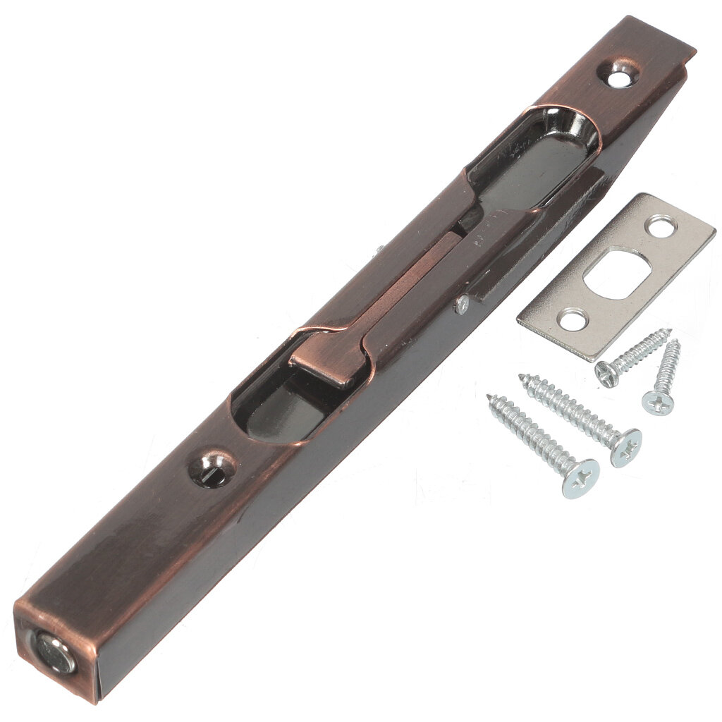 фото Шпингалет торцевой, ригель круглый, Trodos, 320.15.30, 205047, медь