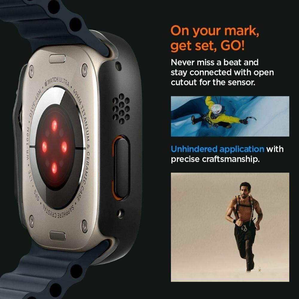 Чехол SPIGEN для Apple Watch Ultra (49 mm) - Thin Fit 360 - Черный - ACS05558 — фото 9