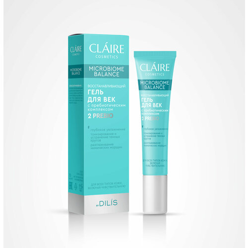 Восстанавливающий гель для век, Claire Cosmetics, Microbiome Balance, для всех типов кожи, 15 мл